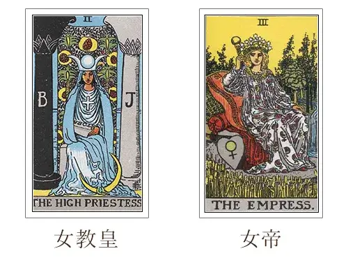 タロットカード【2:女教皇（The High Priestess）】正位置・逆位置