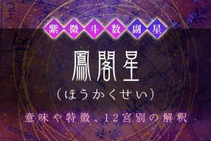 紫微斗数の副星【鳳閣星】の特徴・12宮別の解釈を解説