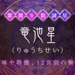 紫微斗数の副星【竜池星】の特徴・12宮別の解釈を解説