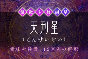 紫微斗数の副星【天刑星】の特徴・12宮別の解釈を解説