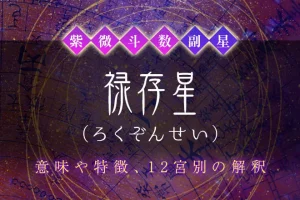 紫微斗数の副星【禄存星】の特徴・12宮別の解釈を解説