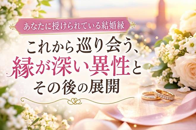 告白/交際秒読み◆婚期早める“良縁結び”あなたの結婚縁/相手見極め