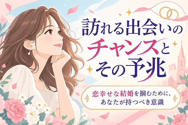 そのチャンスを逃がさないで【あんたの結婚縁と出会い】魅力/予兆/幸