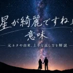 「星が綺麗ですね」の意味とは？元ネタや由来、上手な返し方を解説
