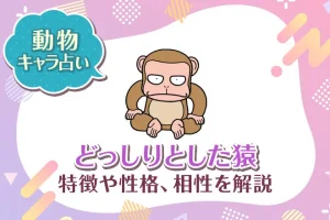 動物キャラ占い【どっしりとした猿】特徴・性格・相性を解説