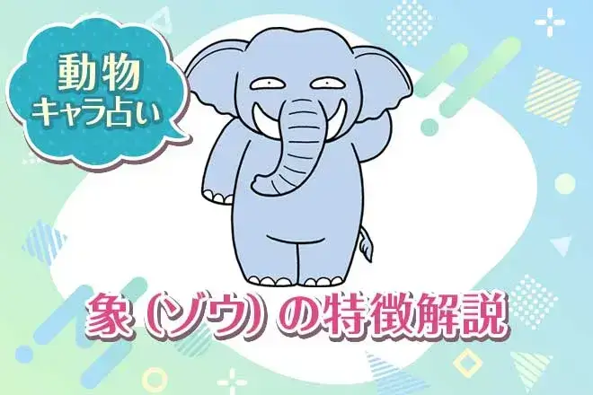 動物キャラ占い【ゾウ】の特徴は?性格や恋愛、仕事、相性を解説